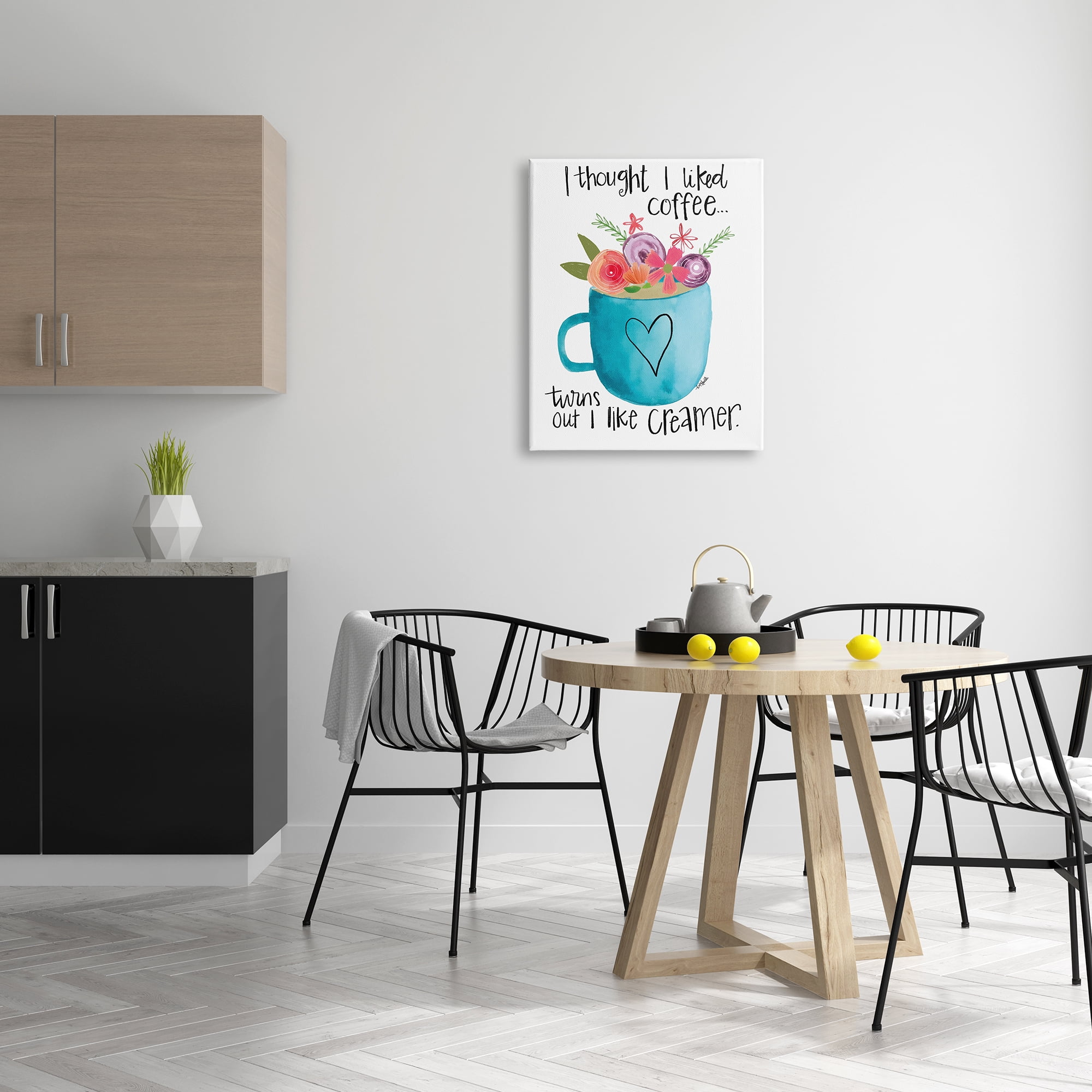 Stupell Industries Thought I Liked Coffee Phrase Kitchen Creamer Joke, 24 x 30, Designed by Katie Doucette