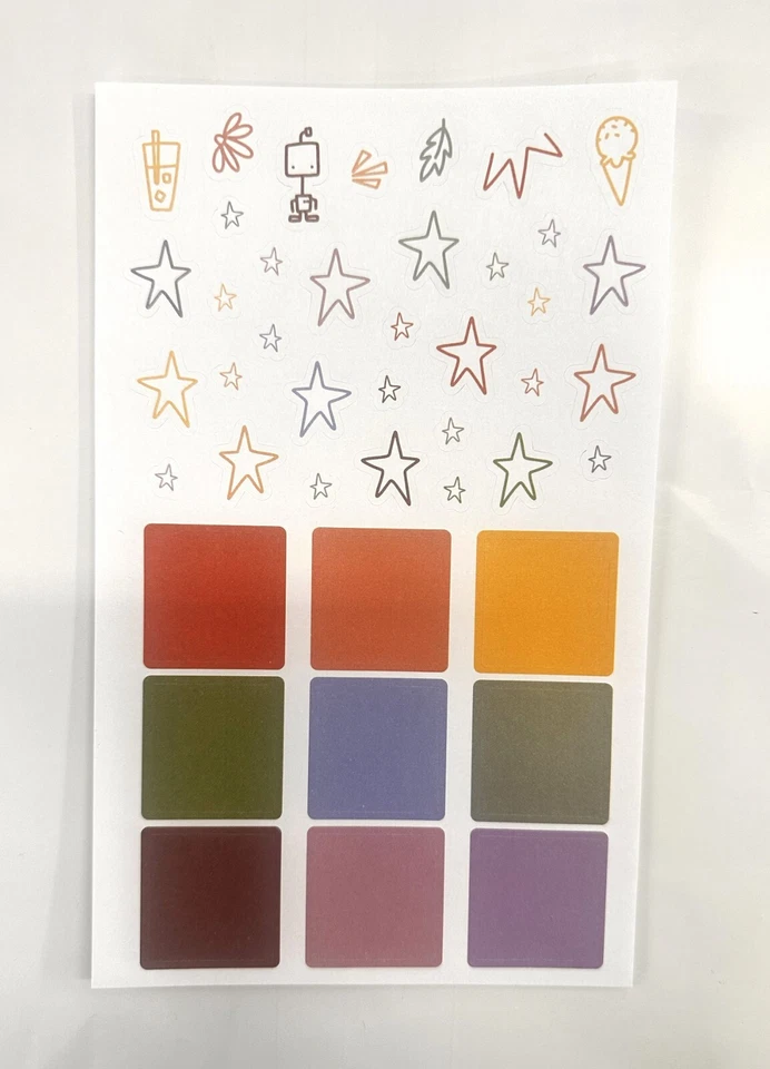 New! Rad & Happy 5" X 8" Artist Journal / Floral Planner With Sticker Set 670557