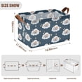 thumbnail image 5 of Rectangle Storage Basket with Handles Sloth Sleeping Collapsible Storage Bin Large Storage Bins Decorative for Clothes Toys Bedroom, 5 of 8