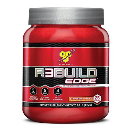 BSN R3Build Edge Creatine + Glutamine Powder, Straw Orange, 25 Servings