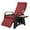 Red, variant on JP Outdoor Indoor Rattan Recliner Chair Cushion,PE Wicker Patio Recliner with Flip Table,Red