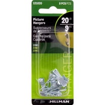 Hillman Picture Hanger 20lb Zinc 8pc
