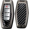 thumbnail image 3 of Key Fob Cover Compatible with Mitsubishi Outlander 2021-2024 Keychain Case Holder Protector,Black-Short keychain, 3 of 8