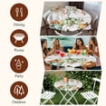 thumbnail image 7 of Green Orange Blue Fall Round Tablecloth, Fitted Table Cover with Elastic for 55"-60" Round Tables, Thanksgiving Pumpkin Botanical Vintage Table Cloth Outdoor Dinning Party Waterproof Tablecloths, 7 of 7