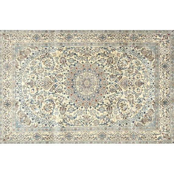 Ahgly Company Indoor Rectangle Traditional Light Gold Persian Area Rugs, 4' x 6'