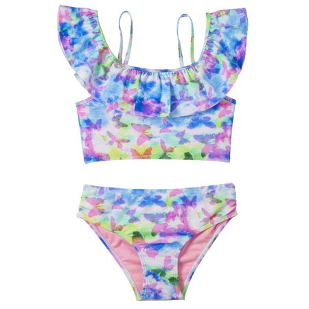 

Limited Too Toddler Girls 2 Pc Watercolor Butterfly Swimsuit Sizes 2T-4T