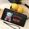 thumbnail image 5 of OIDERY Zipper Lady Credit Card Case Wallet Wallet with RFID Blocking for Women Teddy Bear Affectionate Design Mother Appreciation Large Capacity Zip Around Best Thanksgiving Gift for Women, 5 of 10