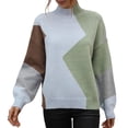 thumbnail image 1 of Gibobby Suéter casual mujer, Suéter de Manga Larga algodón con Cuello Redondo Suéter para Mujer(Verde,M), 1 of 5