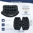 thumbnail image 5 of TOPCHANCES Egg Chair Cushion Only, Water-Resistant Outdoor Rocking Chair Cushion, Thick Papasan Seat Cushion with Ties for Patio, Porch, Balcony, Garden (Black), 5 of 9