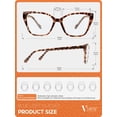 thumbnail image 3 of Gafas de Luz Azul para Mujer VMJFBJ, Diseño de Ojo de Gato de Moda, Bloqueo de Luz Azul, Ligeras para Computadora TR90, para Gaming y Uso de Pantalla, Reduce Fatiga Visual y Mejora el Sueño, Tortoise, 3 of 8
