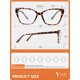 thumbnail image 3 of Gafas de Luz Azul para Mujer VMJFBJ, Diseño de Ojo de Gato de Moda, Bloqueo de Luz Azul, Ligeras para Computadora TR90, para Gaming y Uso de Pantalla, Reduce Fatiga Visual y Mejora el Sueño, Tortoise, 3 of 8