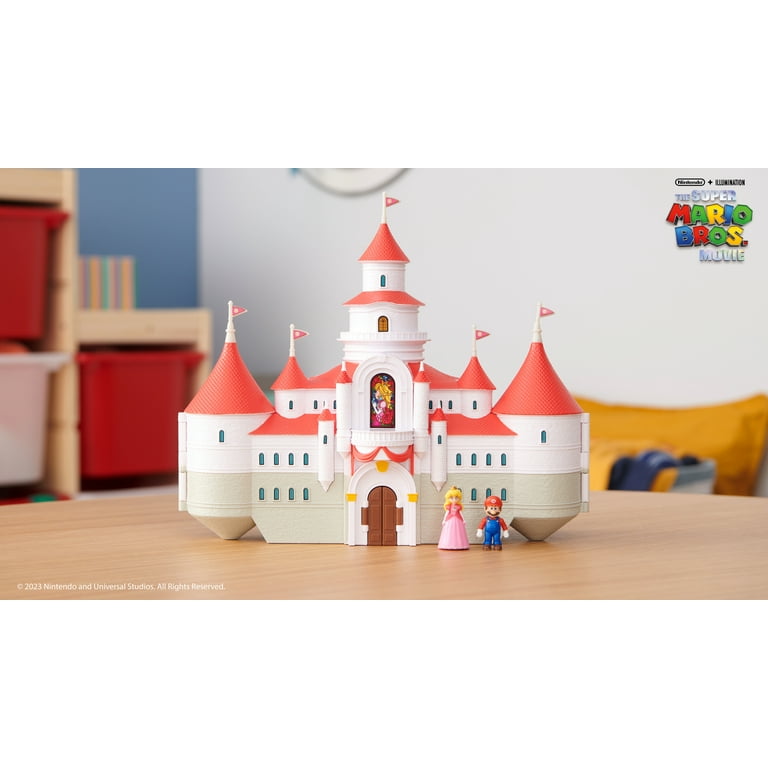 Super Mario Bros. Movie Kingdom Castle Playset with Mini Mario and Peach Action Figures - Walmart.com