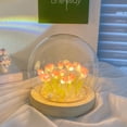 thumbnail image 1 of Lámpara de mesa LED con luz de noche de tulipán DIY de 20 flores para dormitorio hecha a mano, 1 of 4