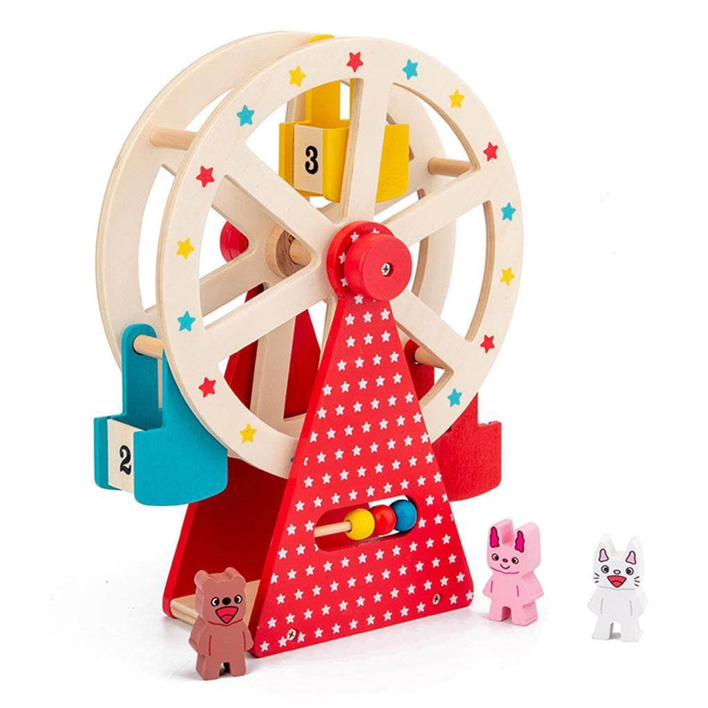 Children Montessori Educational Wooden Toy Hand-Held Ferris Wheel Parent-Child Interactive Table Game Kid