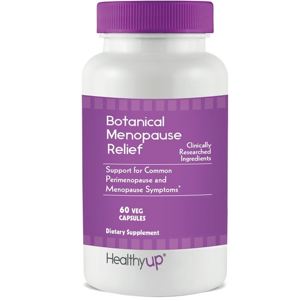 HealthyUp Natural Menopause Relief Supplement 60 Veg Capsules, Great