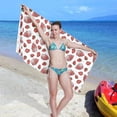thumbnail image 6 of Coolnut Beach Towels Cupcakes Strawberry Camping Towels Sand Free Beach Towel, 30"x60" Large Beach Towels Quick Dry Bath Travel Towels Pool Yoga Beach Mat for Men Women, 6 of 6