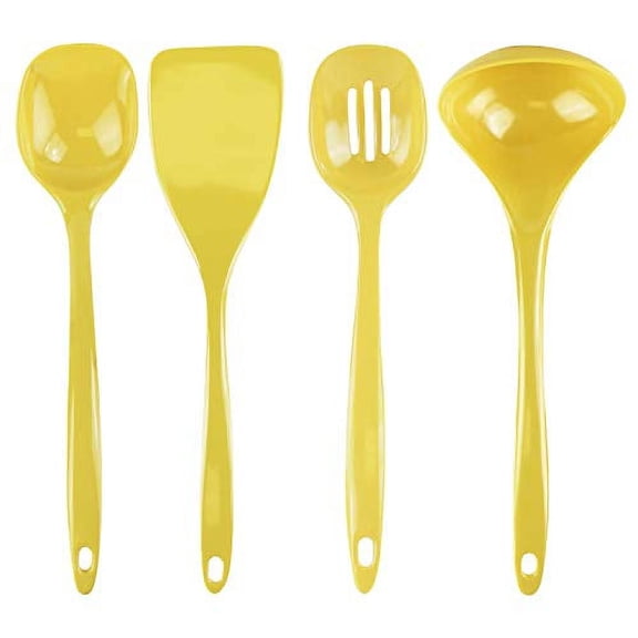 Calypso Basics by Reston Lloyd, 4pc Melamine Utensil Set, Lemon