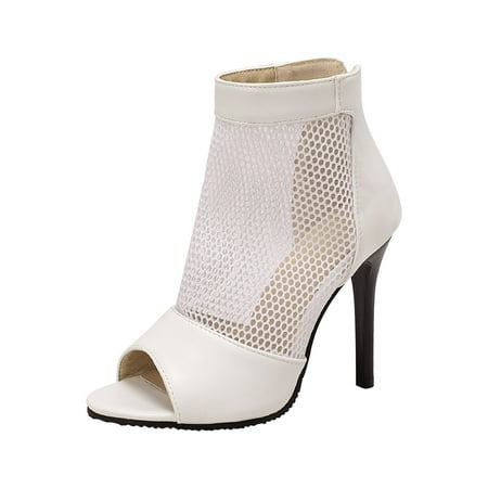 

Cathalem Women s Bohemian Canvas Lace Up Sandals High Heel Ethnic Style Wedges White 37