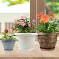 thumbnail image 5 of 14 Inch Large Planter Pot For Plants Indoor Outdoor 4 Pack Plastic Flower Pots With Drainage Hole Tray Modern Decorative Garden Pot With Saucer Plant Container For House, 5 of 13
