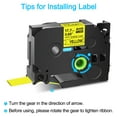 thumbnail image 5 of GREENCYCLE 3PK Compatible for Brother P-touch HSE-641 HS-641 HSe641 HS641 17.7mm 0.69" Black on Yellow Heat-shrink Label Tape, 5 of 8