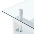 thumbnail image 7 of vidaXL Coffee Table White and Transparent Tempered Glass, Melamine, 7 of 7