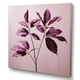 thumbnail image 2 of Designart "Precision In Plum Purple Leaves I" Leaves Canvas Wall Art, 2 of 7
