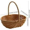 thumbnail image 7 of Wicker Picnic Baskets With Handles,Imitation Wicker Hand Woven Shopping Basket,Fruit Basket, Lightweight Frame, Garden Basket Harvest Basket Flower Basket Woven Basket For Shopping Gathering, 7 of 7