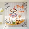 thumbnail image 3 of Trick or Treat Bulldog Funny Mummy Cosplay Pumpkin Candy Basket Shower Curtain Dog Lover Gifts Idea Waterproof Bathroom Bathtub Curtain - 12016, 3 of 5
