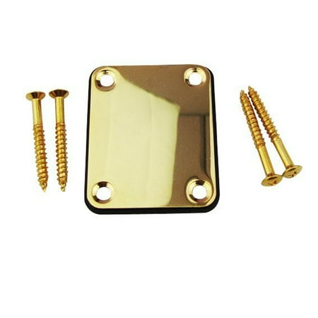 Fender Guitars Snake Alloy Neck Plate with 4 Screws Replacement Part for ST Fender Electric Guitar Bass ()