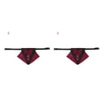 thumbnail image 4 of Methold Mascota Bandana Bowknot Mascota Pañuelo Algodón Decoración Animal Babero Bufanda con Collar, Rojo Negro, L Negro rojo L 2piezas Methold CBP179486, 4 of 6