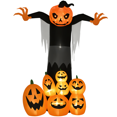 thumbnail image 1 of HOMCOM Giant 9FT Halloween Inflatables Pumpkin Ghost for Yard Garden Lawn, 1 of 10