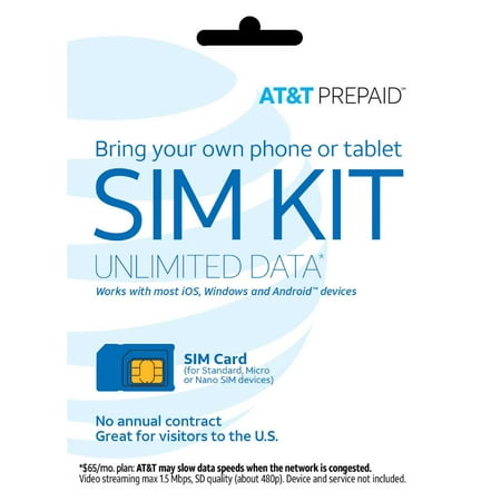 AT&T PREPAID SIM Starter Kit (Best Sim Card For Central America)