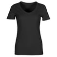 thumbnail image 3 of WAYUTE Girls Shirts Short Sleeve Ribbed V Neck Solid Color T Shirt Tops for Kids Soft Versatile Summer Daily Wear, 3 of 4