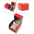 thumbnail image 4 of Caja de Reloj de material cuero , Organizador de Soporte de Almacenamiento, Joyero para Pendientes de Relojes lsera, Duradero rojo Yinane Caja de reloj negra, 4 of 8