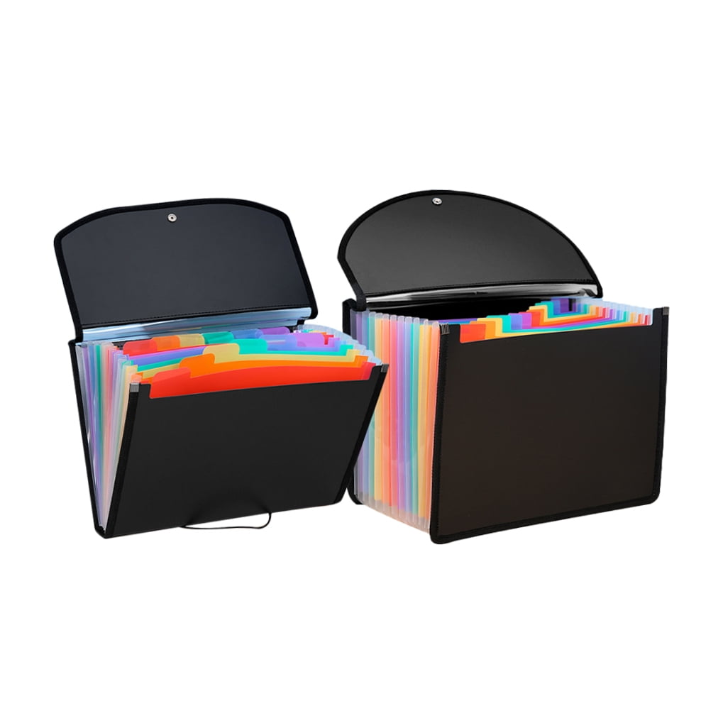 HOMEMAXS 2pcs File Folder File Storage Bag Accordion File Folder Accordion File Organizer Document Organizer