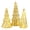 Gold, variant on Nuptio Mercury Glass Christmas Tree, Green Christmas Tree Table Centerpieces Set of 3 (Green)