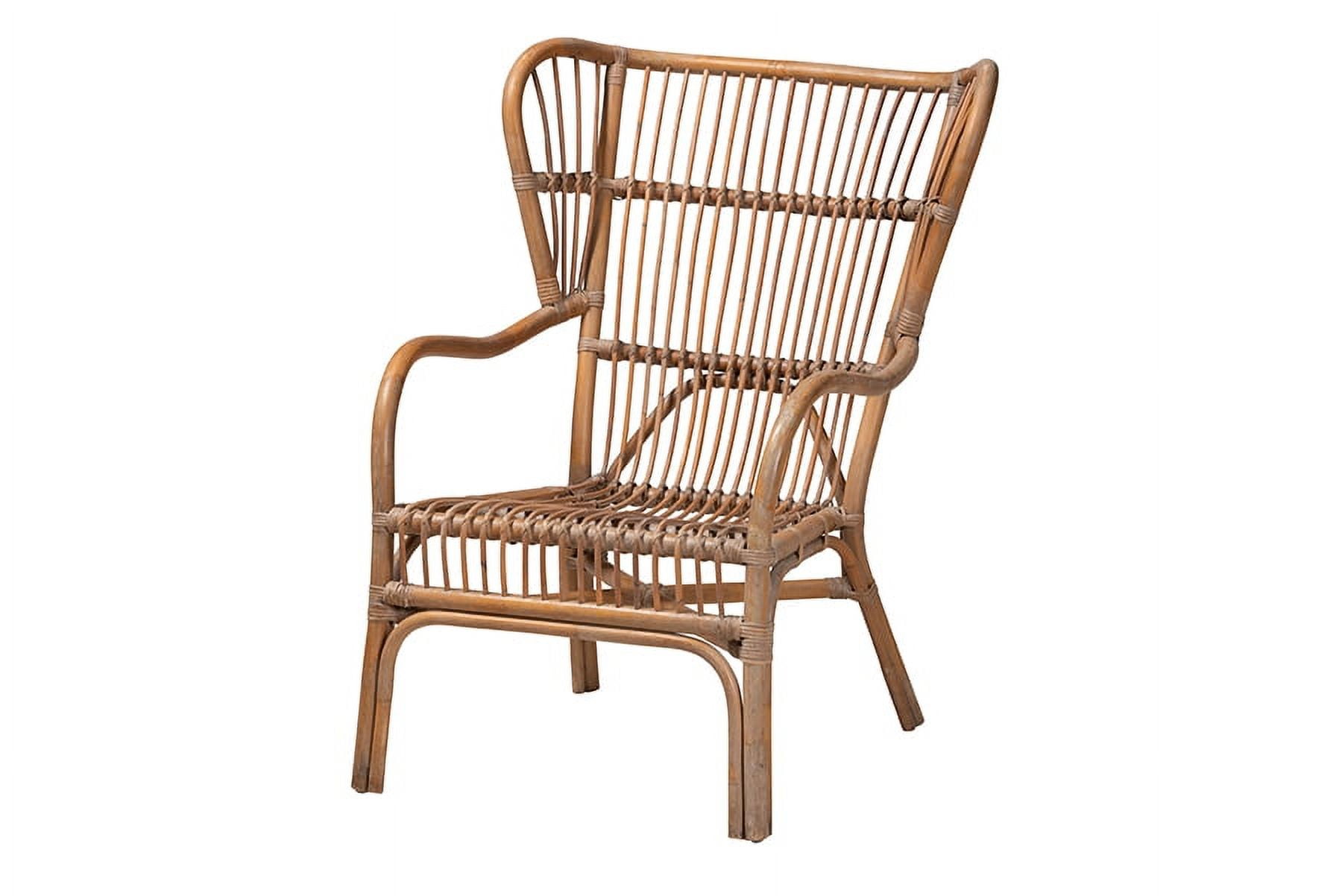 bali & pari Lamaria Rattan BOHO Accent Chair, Natural Brown