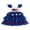 Blue white, variant on Toddler Kids Girls Easter Tutu Dress 12 18 24 Months 2T 3T 4T 5T 6T Adorable Flying Sleeve Square Neck 3D Carrot Bunny Decorated Tulle Princess Dresses