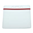 thumbnail image 2 of 5 Pack - Heavy Duty Badge Holder Horizontal with Resealable Zip Top - Clear Plastic Waterproof i’d Card Protector - Top Load Pouch w/ Lock Zipper Closure for Office, Travel, & Nurses by Specialist ID, 2 of 7