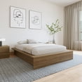thumbnail image 3 of Nexera James Full Size Platform Wood Bed Frame, Brown Oak, 3 of 8