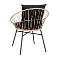thumbnail image 6 of Flash Furniture Devon 3-Piece Rattan Bistro Chairs and Side Table, Tan/Black, 6 of 9