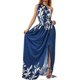 thumbnail image 3 of Vestido elegante de un solo hombro para mujer, vestido de cintura alta con abertura, estampado floral tie-dye, vestidos largos informales para fiestas y eventos nocturnos., 3 of 5