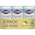 Clorox Compostable Cleaning Wipes All Purpose Wipes Simply Lemon