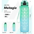 thumbnail image 5 of GEDUX 32oz Motivational Water Bottle with Time Marker BPA Free Tritan Reusable Sports Bottle, Leak Proof & One-Click Open Lid, Wide Mouth with Carry Strap for Gym Travel Running, 5 of 8