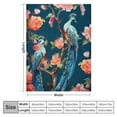 thumbnail image 4 of ARISTURING  Sofa/Bed Blankets Print with Peacock in The Tree Cherry Pattern Comfortable Warm Velet Plush Throw Blanket, 4 of 6