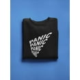 thumbnail image 3 of Panic Distorted Tagline Sweatshirt Men -GoatDeals Designs, Male Large, 3 of 4