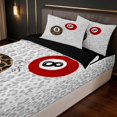 thumbnail image 2 of Erosebridal 8 Ball Zipper Full Size Comforter Sets 4-Piece, Red Leopard Front, Black Reversible, 2 of 7