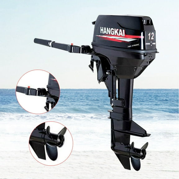 Miumaeov 12 HP 2 Stroke Heavy Duty Outboard Motor 169CC Boat Engine Short Shaft