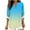 Sky Blue, variant on Xuhomer Summer Tunic Tops For Womens T-Shirts V Neck Rolled Up Long Sleeve Tops Elegant Dressy Blouses Business Casual Outfits