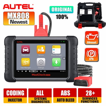 Autel MaxiCheck MX808 Diagnostic Scan Tool Same as MaxiCom MK808 OBD2 Car Scanner with All System Diagnostic, 28+ Service Functions